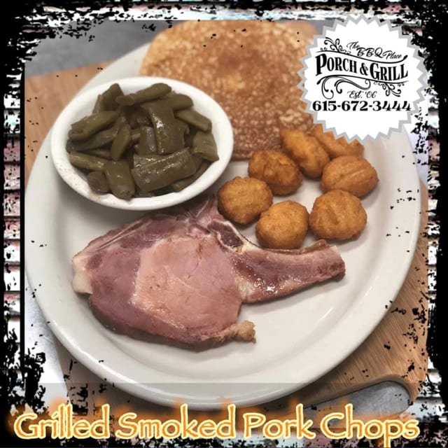 Grilled Smoked Pork Chop.