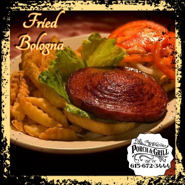 Fried Bologna Sandwich.